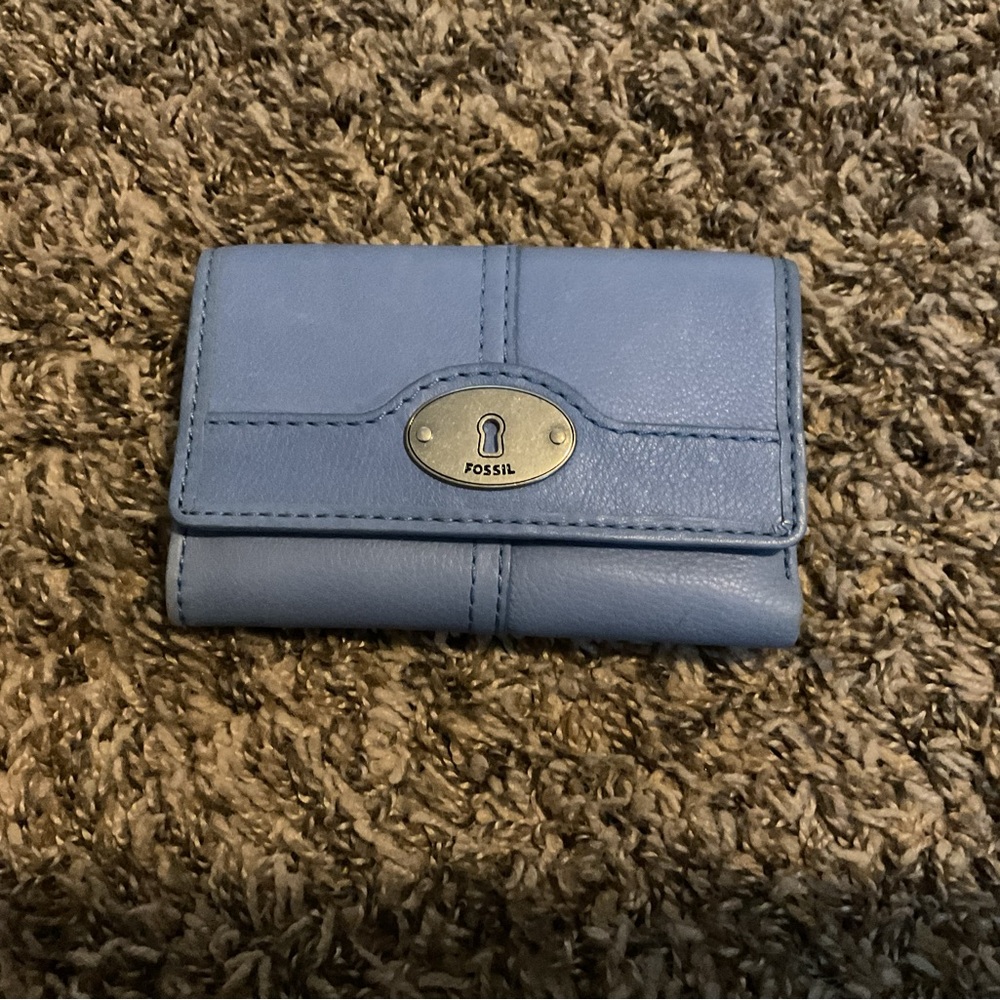 Fossil Blue Leather Wallet